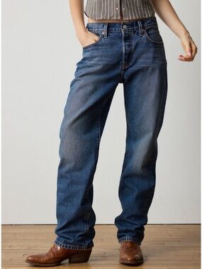 Levi's 501 90’s Vintage-Inspired Dark Blue Relaxed Jeans